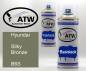 Preview: Hyundai, Silky Bronze, B6S: 400ml Sprühdose + 400ml Klarlack - Set, von ATW Autoteile West.